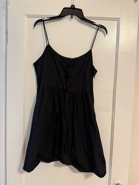 H&M Black Spaghetti-Strap Cami Dress
